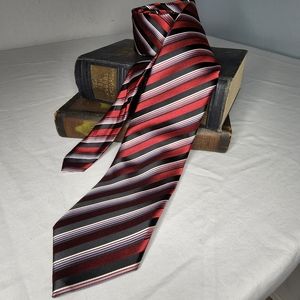 2/$20 Alfani Red Striped Mens Tie